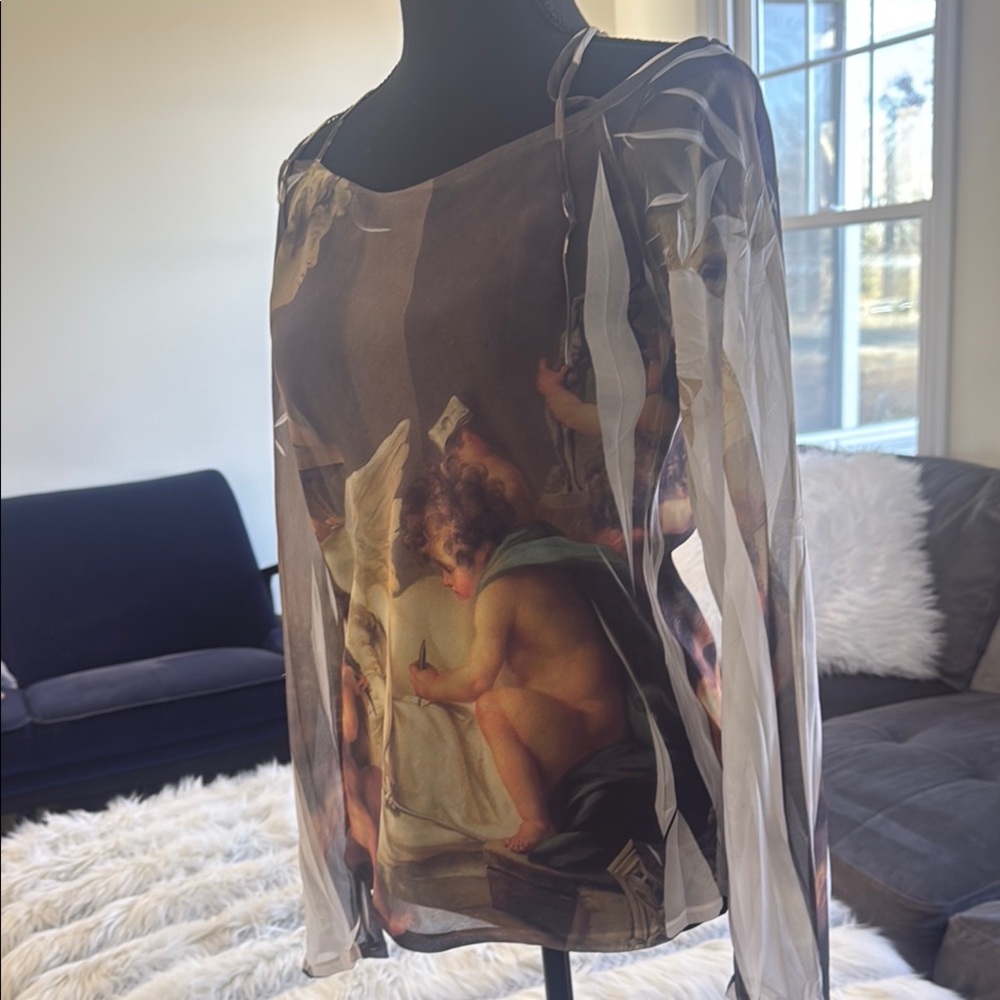 Artistic Print Women's Blouse